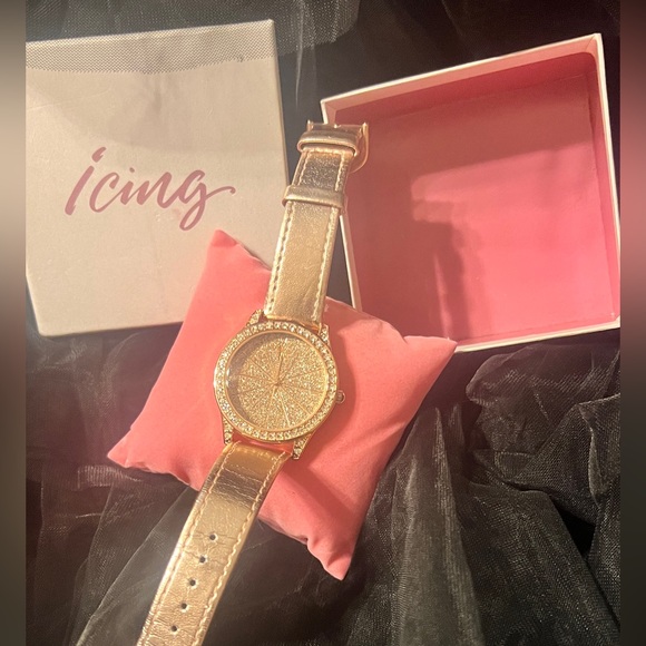 Icing Brand Rose Gold Glitter Watch - Picture 4 of 4